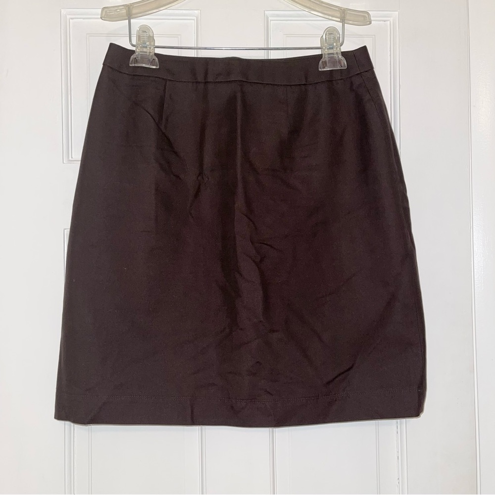 Ann Taylor Petites chocolate brown career/work wear pencil mini skirt, 8P